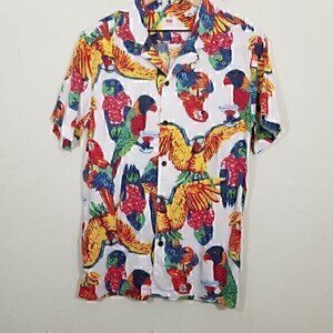 Levi's Parrot Button Down Shirt Short Sleeve Size S